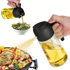 Multipurpose Oil Sprayer and Dispenser Glass Jug